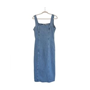 Abercrombie & Fitch Light Blue Denim Midi Dress Size Large